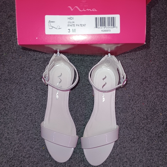 Hidi White open-toed Heels | Size 3 Brand New - Picture 6 of 6